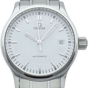 Omega Classic Date Automatic 36mm 5203.20 SS Men's Watch White Polished